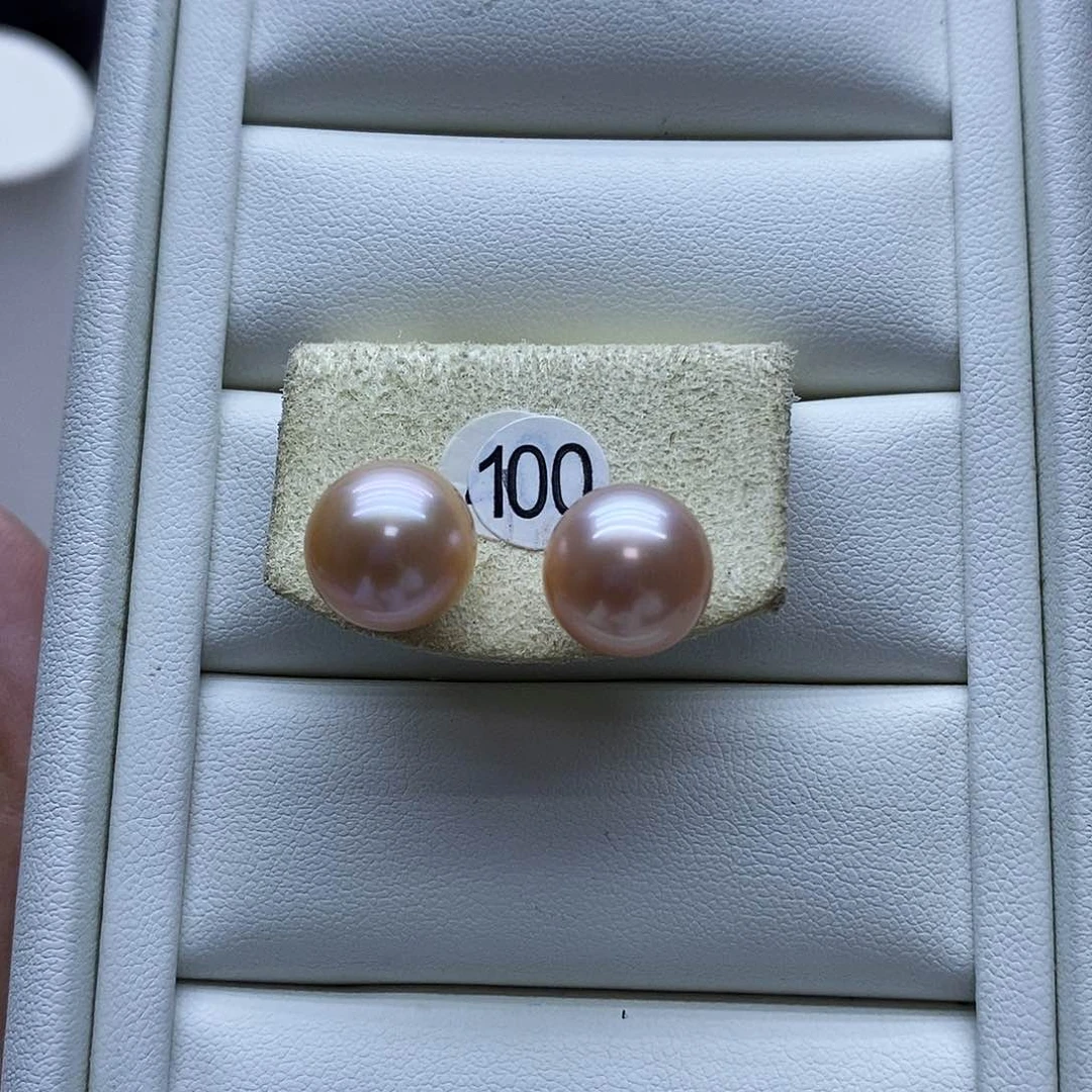 银S925镶嵌耳饰淡水珍珠