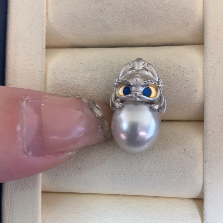 颈饰银S925镶嵌海水珍珠