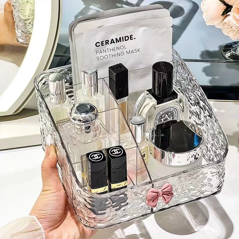 【加厚蝴蝶结】化妆台收纳架置物架轻奢收纳盒桌面梳妆台口红护肤品