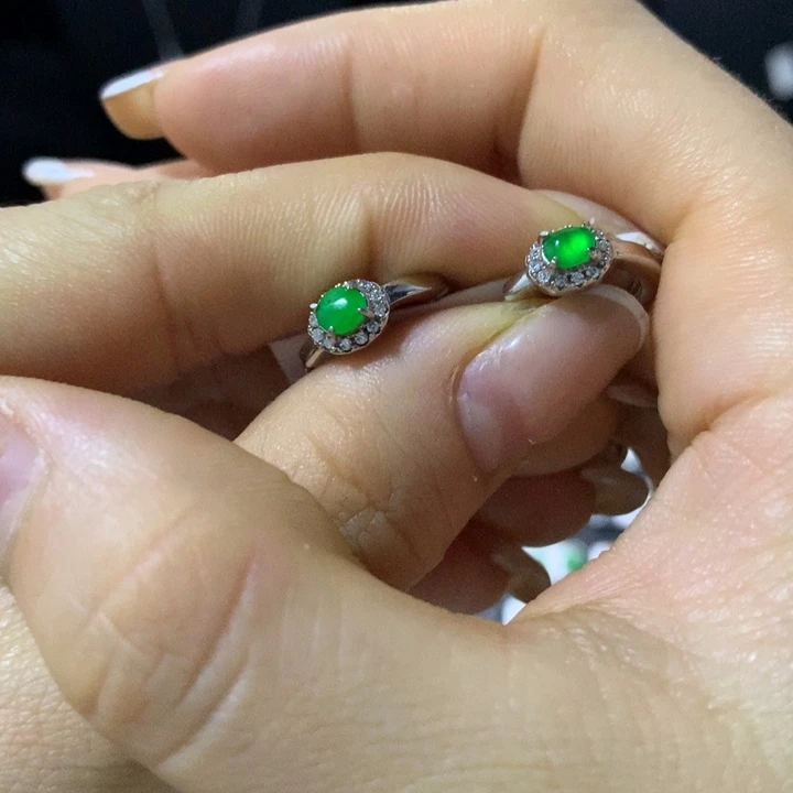 翡翠银S925镶嵌戒指