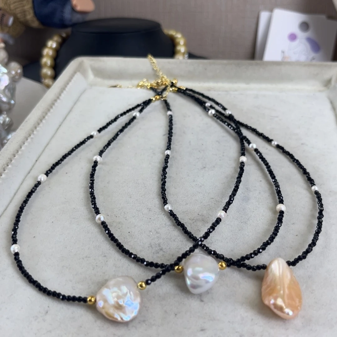 淡水珍珠未镶嵌项链【纯恬】多样性发货