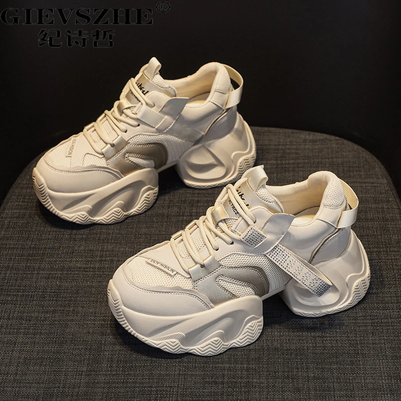 纪诗运动哲老爹鞋女鞋2025秋季新款厚底内增高秋季厚底增高老爹