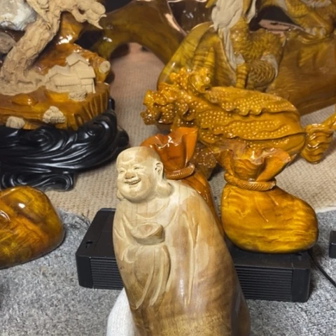 金丝楠?****?弥勒佛摆件