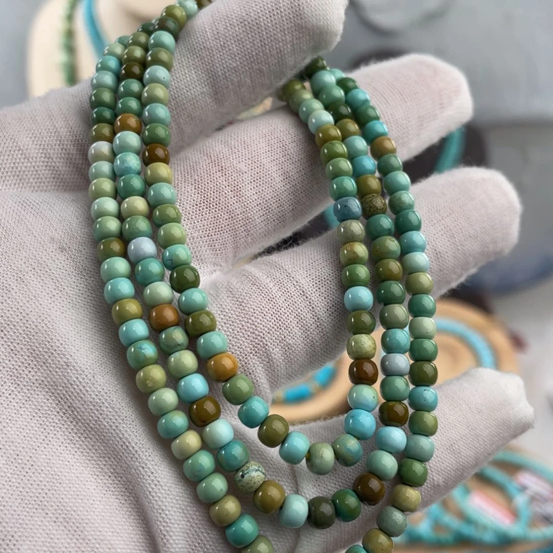 绿松石手链未镶嵌精品多宝108卡4+