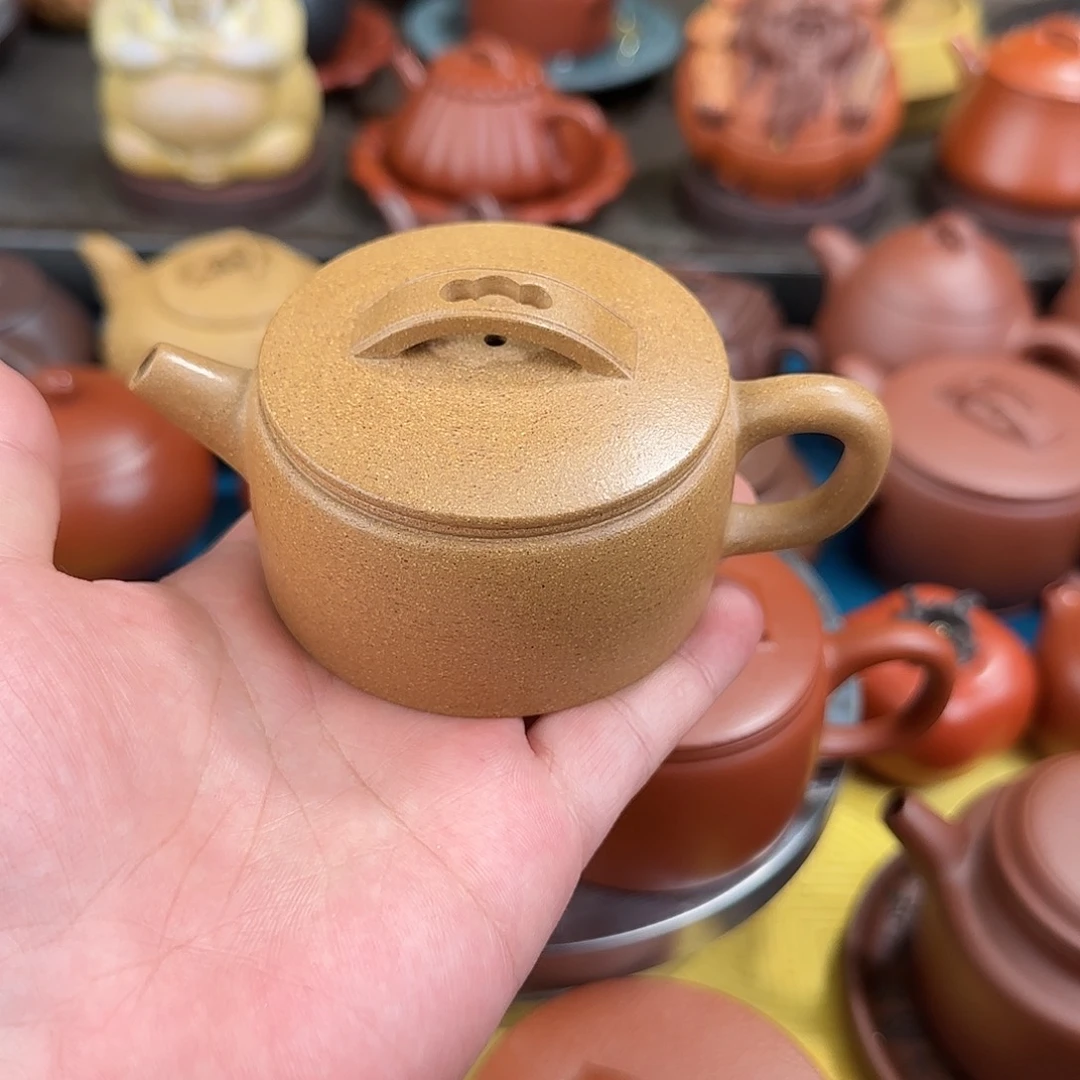 紫砂茶壶汉瓦段泥120