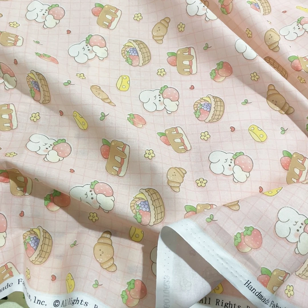 一米价纯棉平布1.1米宽果子布艺地卷