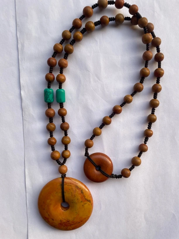 大小平安扣毛衣链