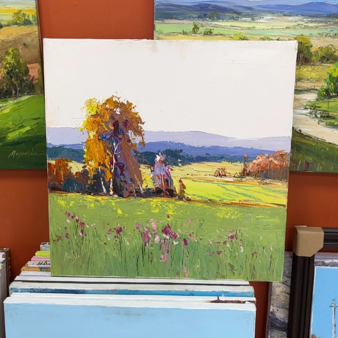 冷***子手工手绘精品油画内框60+60厘米