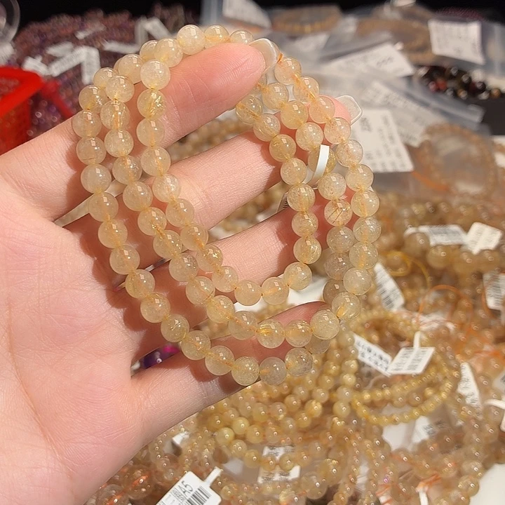 手链未镶嵌水晶11号金发晶卡6.9