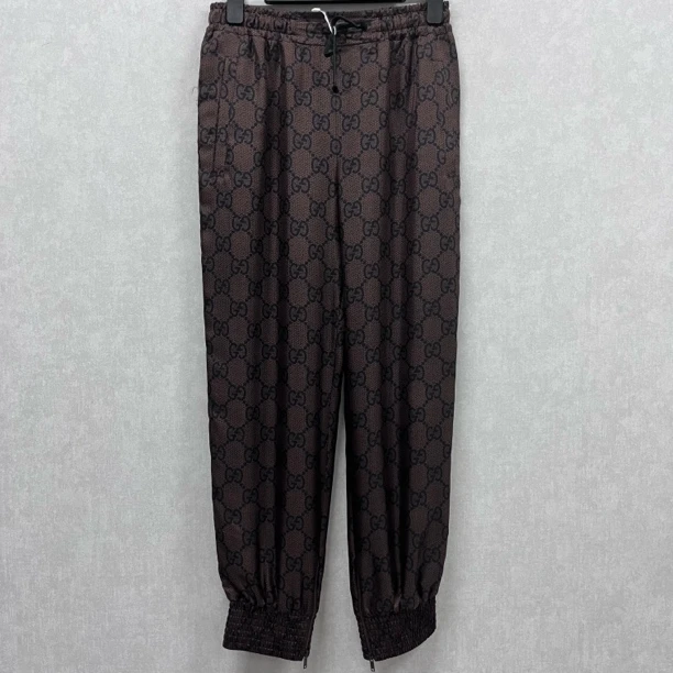 95新 GUCCI/古驰 满老花logo卫裤XS码