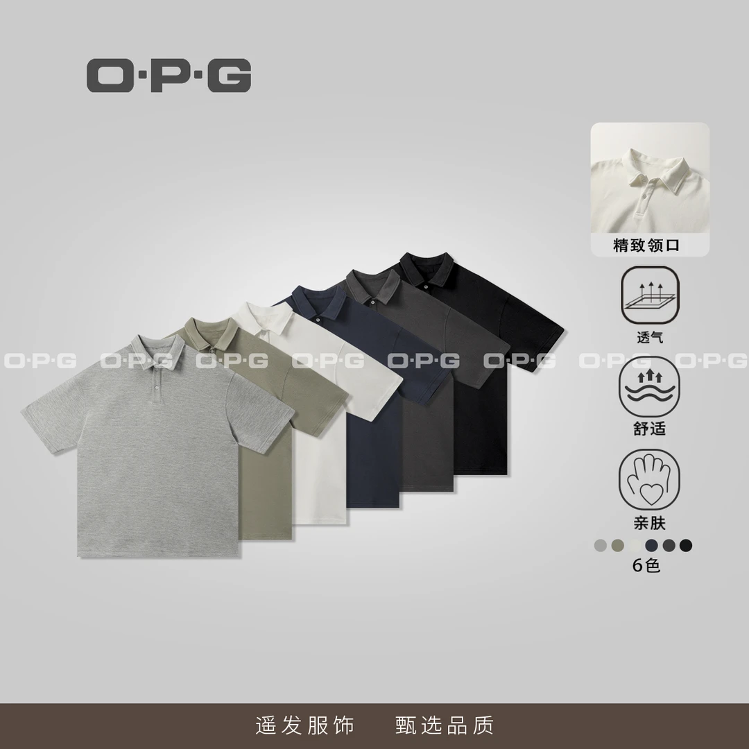 遥发服装【高棉感蜂窝透气POLOT恤】夏季情侣休闲时尚短袖上衣001