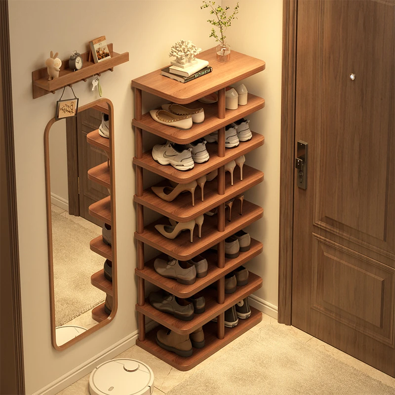 实木芯鞋架多层家用门口室内好看出租房用小窄简易新款置物架鞋柜