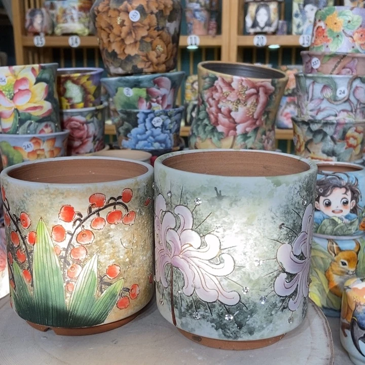 红陶景德镇艺术手绘作品