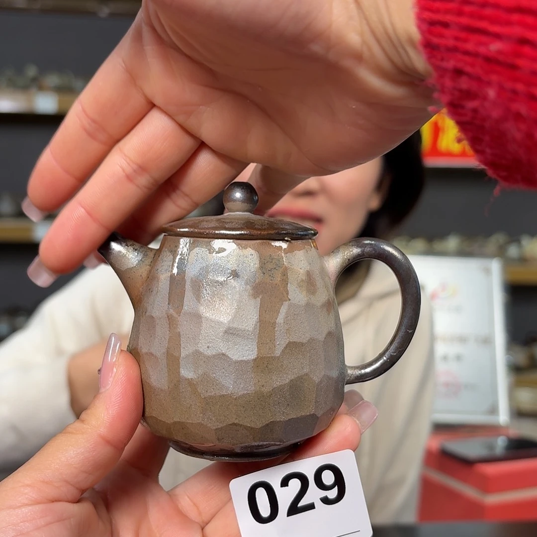 杯坭兴陶纯柴烧原矿泥料纯手工壶