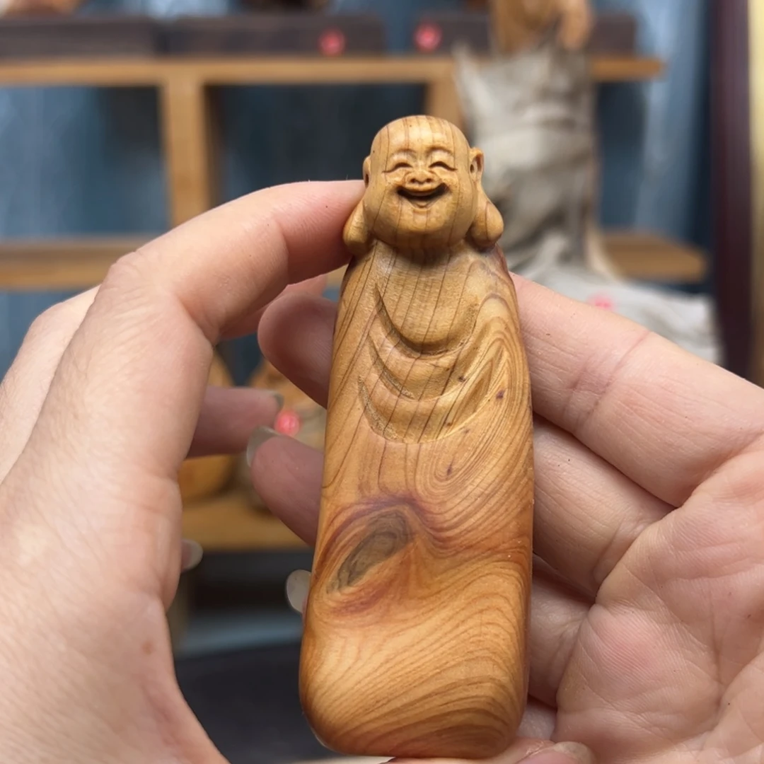 木崖柏木摆件手把件