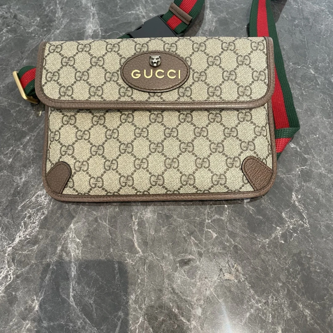 99新 GUCCI/古驰 (7577)Neo Vintage系列 虎头胸包斜挎包