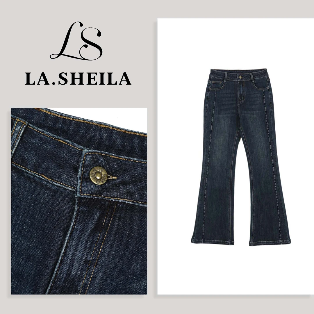 LA.Sheila水波纹超细复古软牛仔裤253-KZ/0717-30105