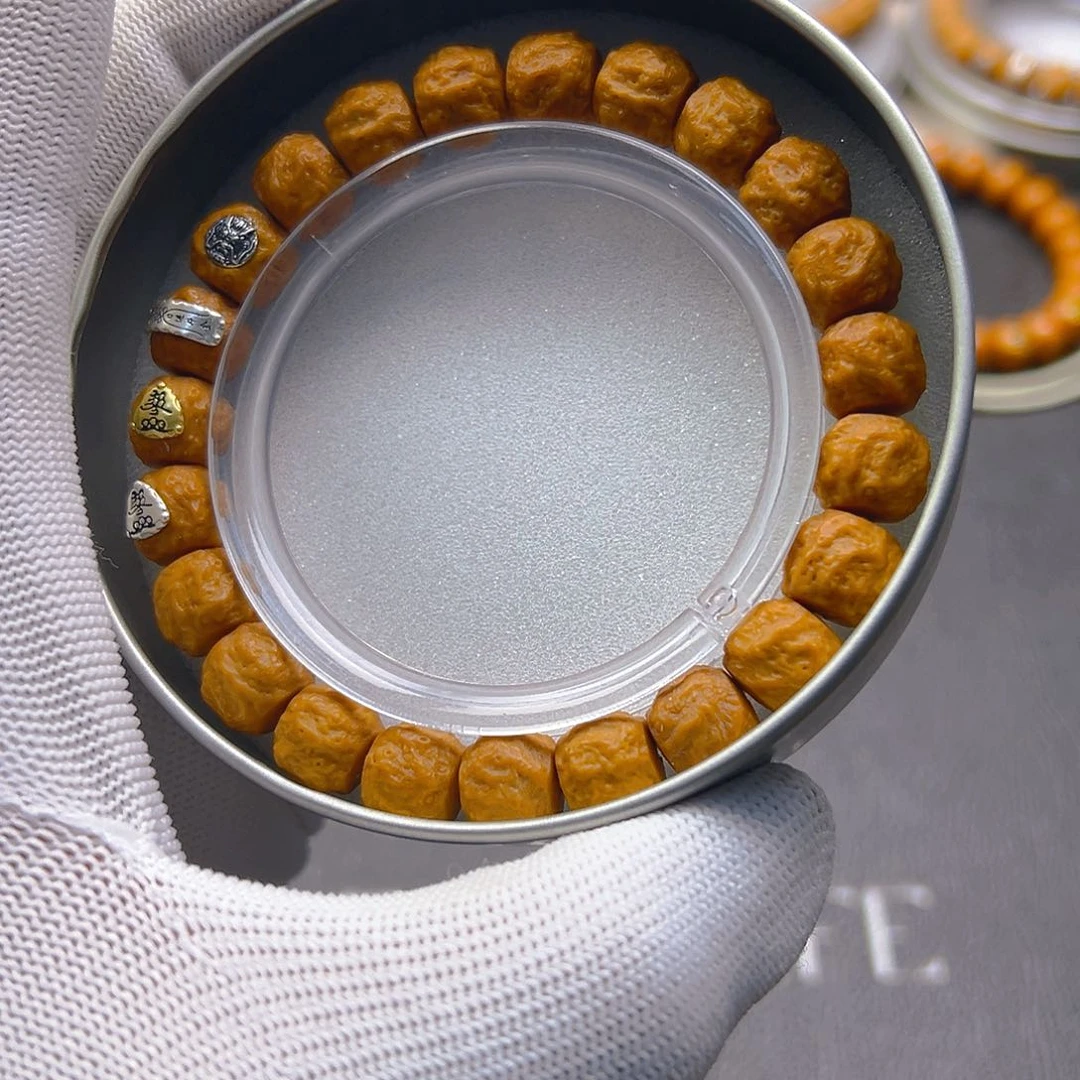 猴头核桃手串龙蛇之变全品无暇四标925银