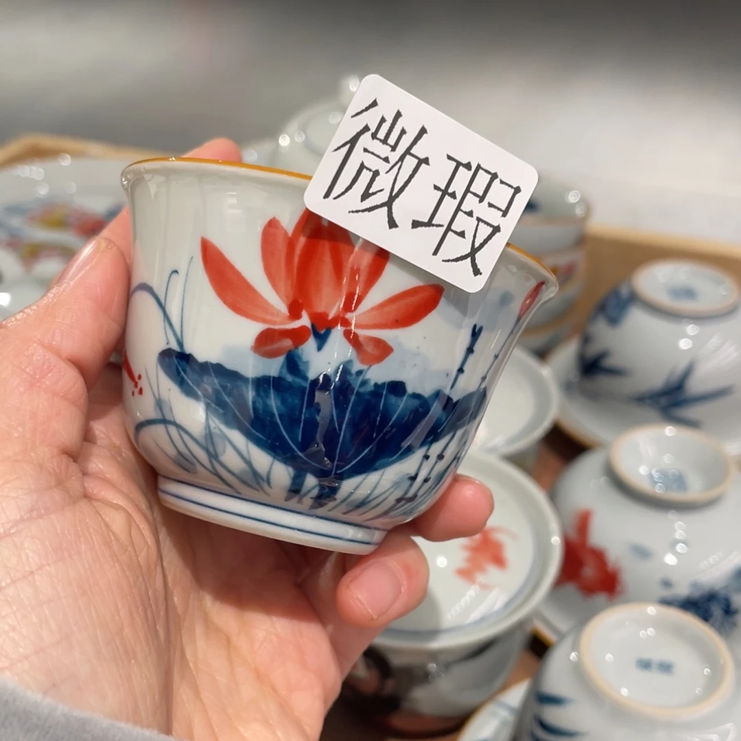 有瑕釉下彩纯手绘