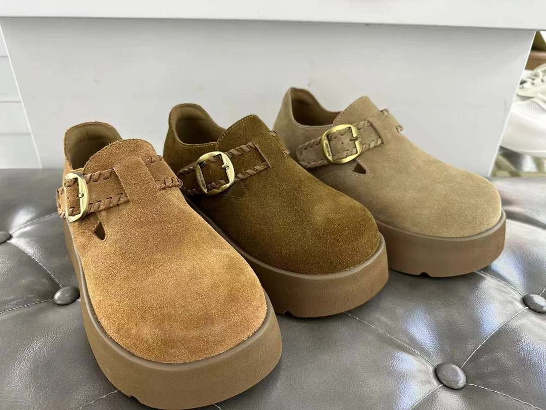 秋季一脚蹬女鞋超轻厚度勃肯魔术贴时尚百搭7909