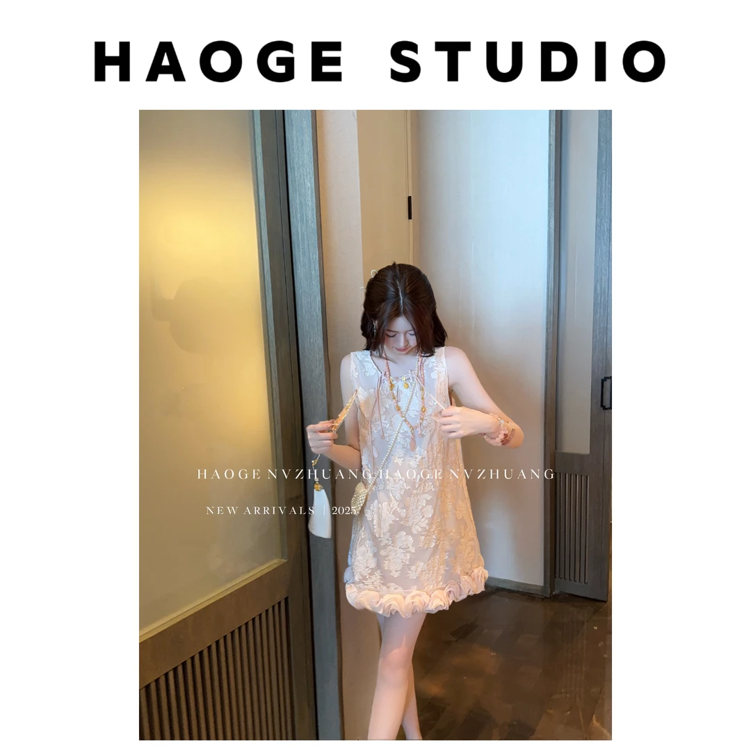 浩哥严选●桃夭HGX5LYQ1992A连衣裙预气质夏季重工国风轻奢设计感