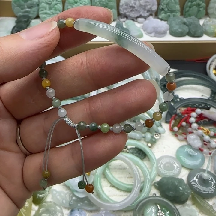 翡翠未镶嵌手链手牌