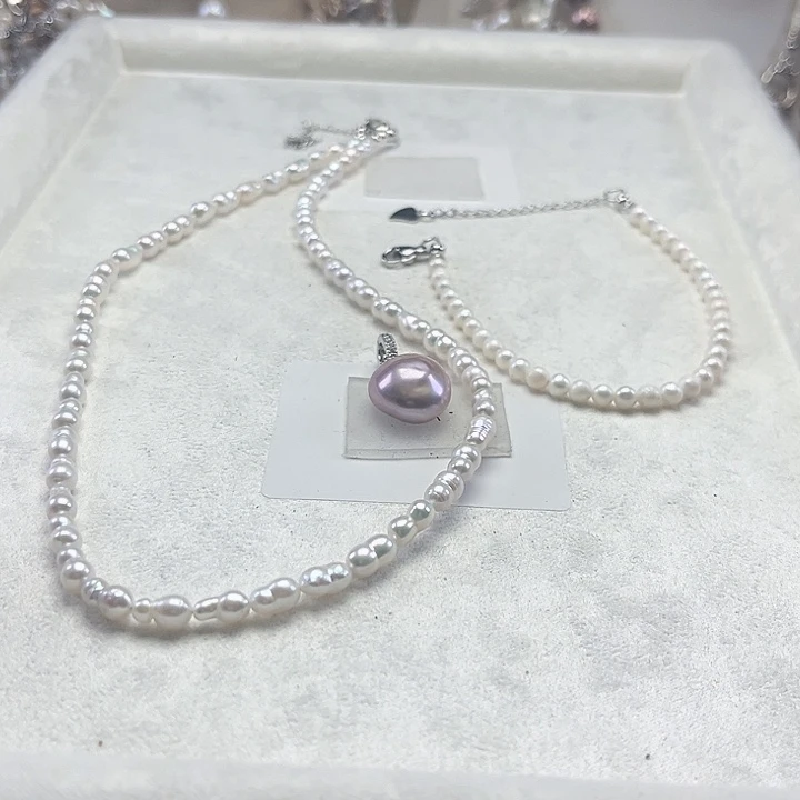 淡水珍珠未镶嵌套装【纯恬】