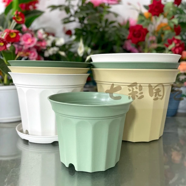 新款小果汀升级控根透气加厚树脂花盆适合月季绣球朱顶红等种植