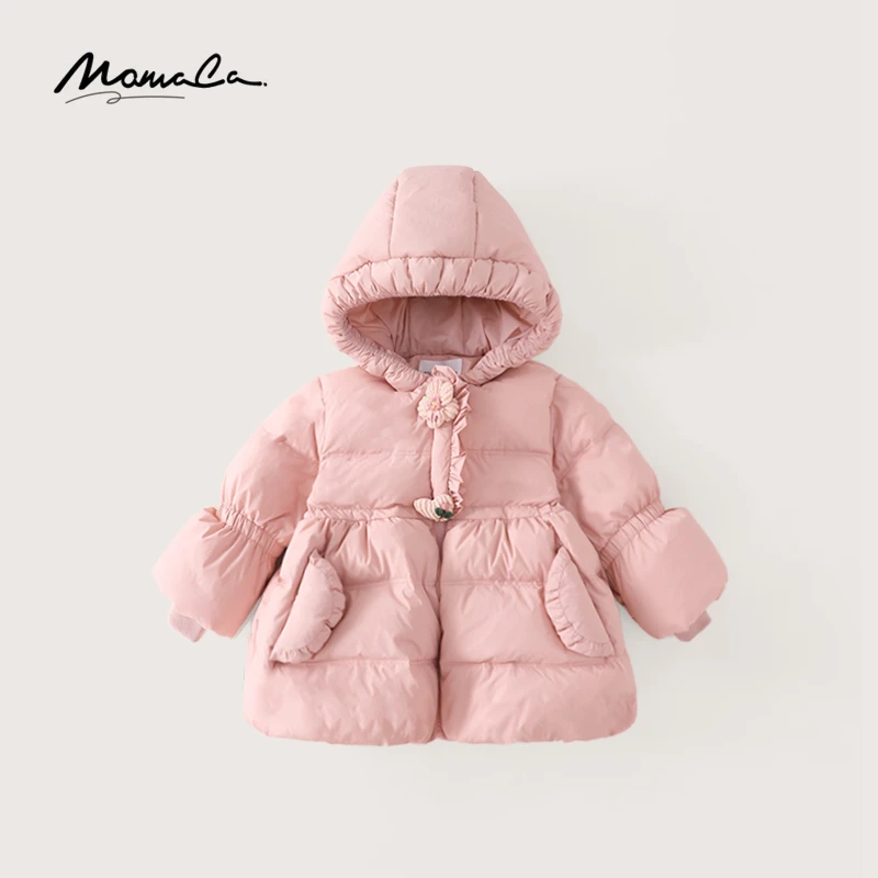 MOMOCO冬季新款女童甜美小花羽绒服保暖外套75830102073