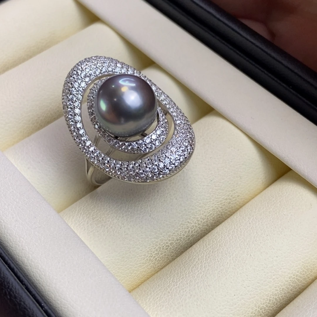 C***海水珍珠银S925镶嵌戒圈