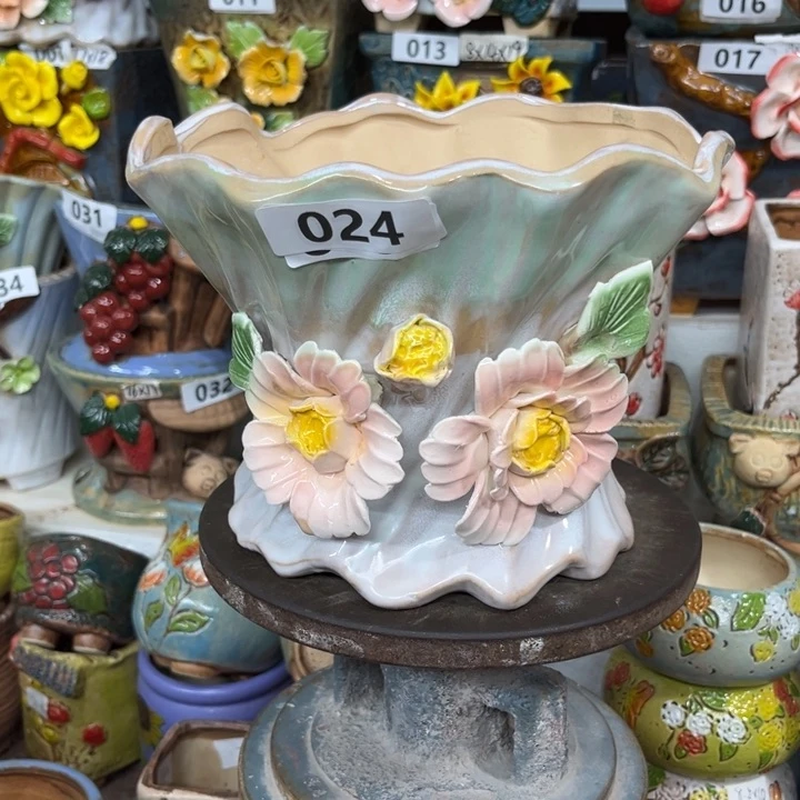 紫砂花盆粗陶材质多肉花盆