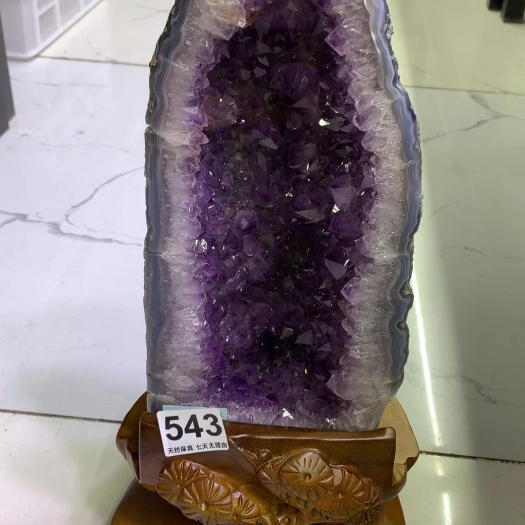 水晶水晶摆件未镶嵌紫***来