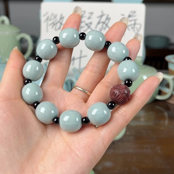 原矿天青色手串一级品