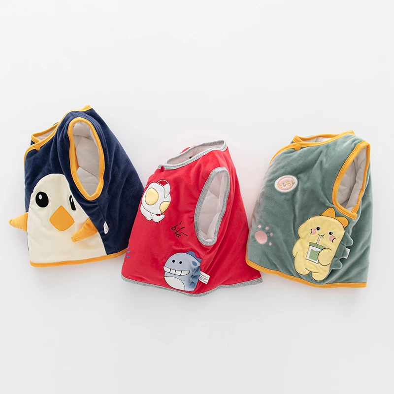 秋冬季宝宝马甲保暖婴儿背心男女潮款卡通坎肩新生儿马夹儿童上衣