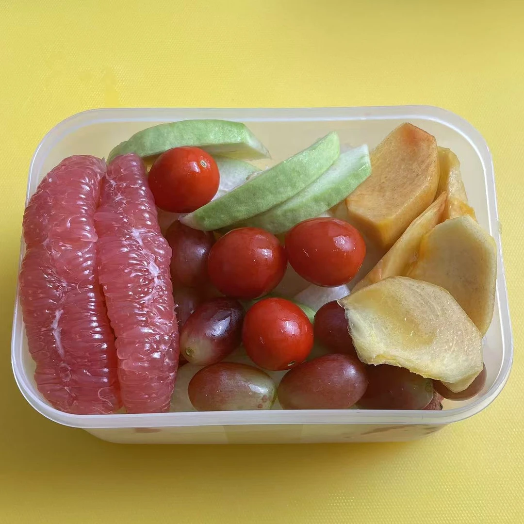 果切哈蜜瓜、红心柚、西瓜、凤梨、香梨、巴乐、红提、圣女果、脆柿9种水果700g盒装