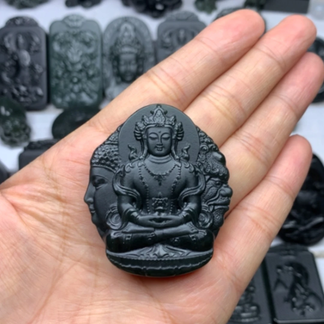 【闪购商品】和田玉未镶嵌颈饰無*双面雕刻