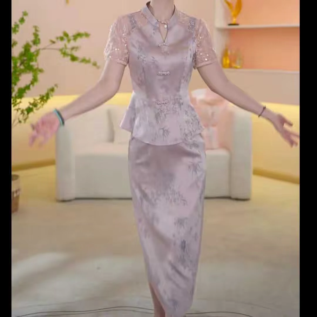 丹思俪2025夏季新款时尚透气遮肉显瘦显高气质百搭两件套8281