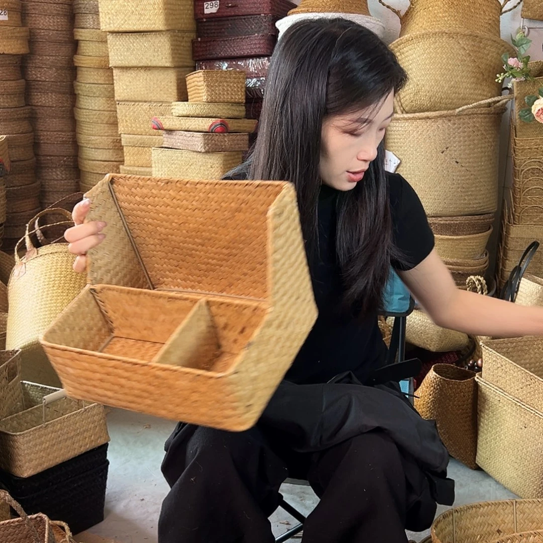 草编草编包/草编收纳盒微瑕疵