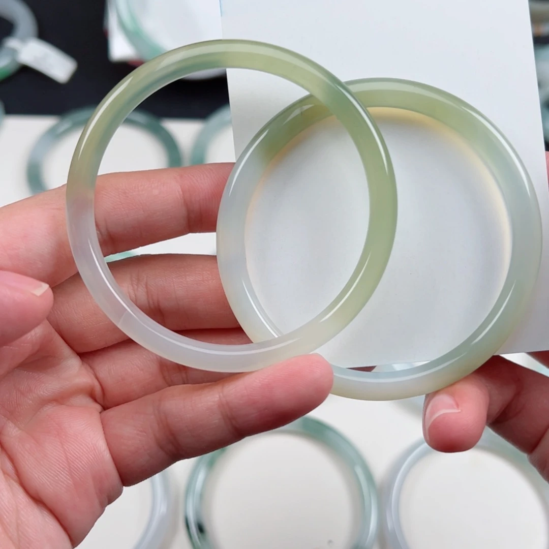 未镶嵌1石英质玉玉髓一对55+不退