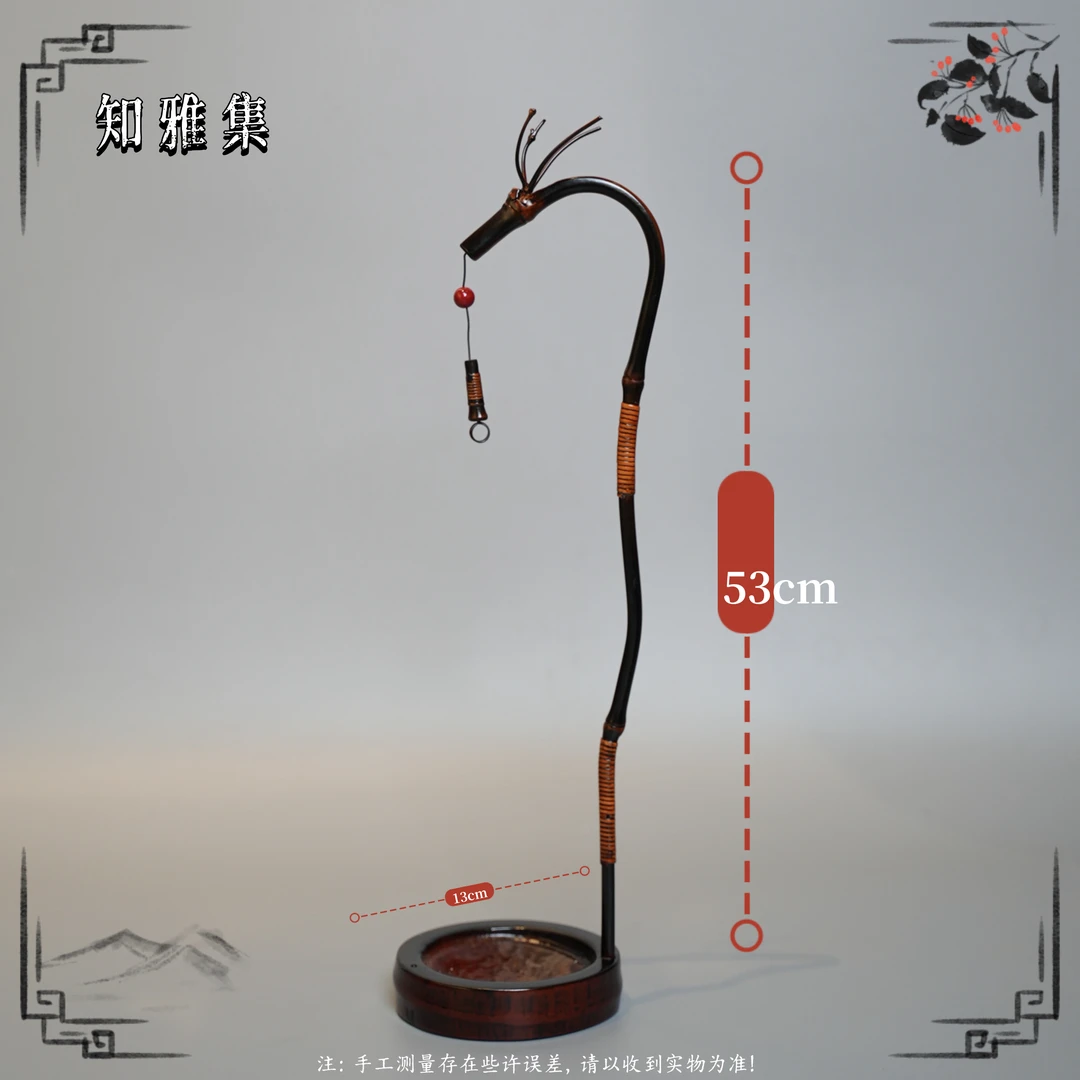 手工竹制龙头竹架倒挂香座香插香炉