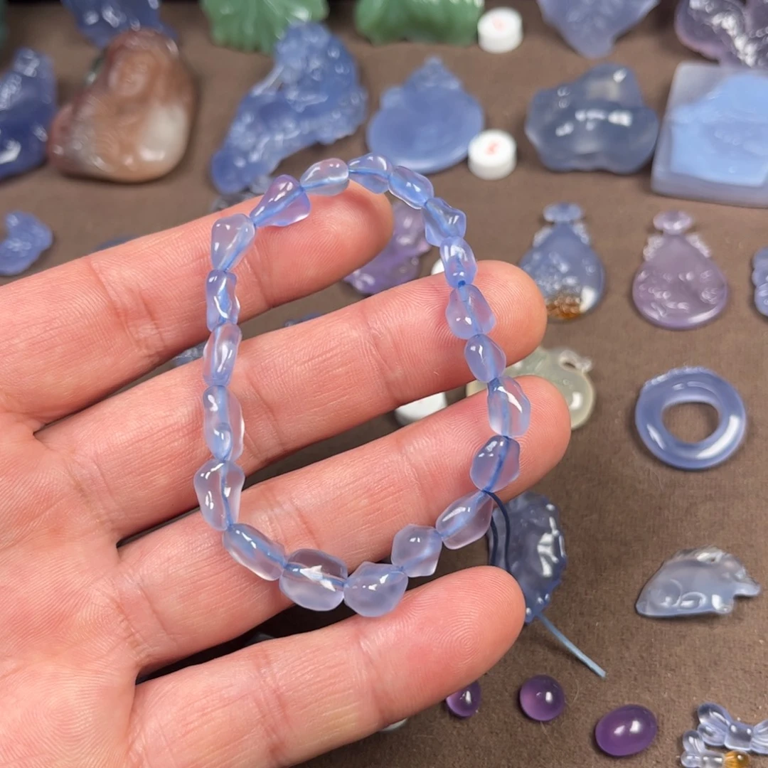 玛瑙/玉髓未镶嵌颈饰随形手串