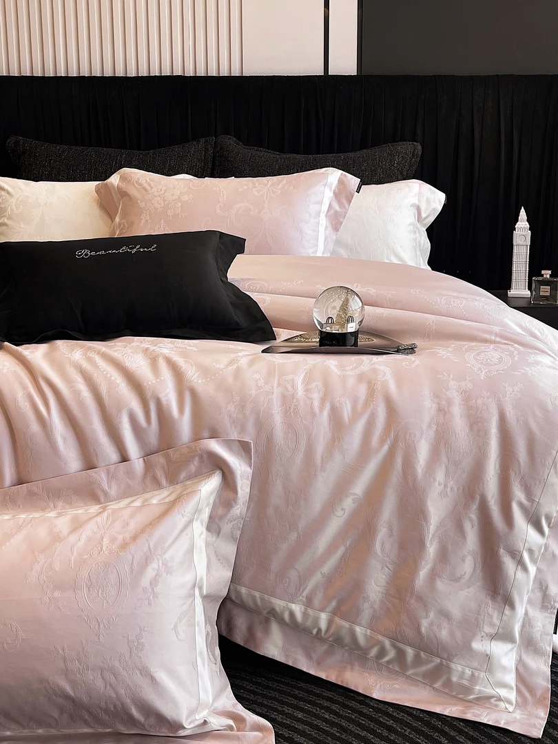 【豆爸专享】实体高货！超柔天丝棉厚织浮雕工艺款四件套—银逸织