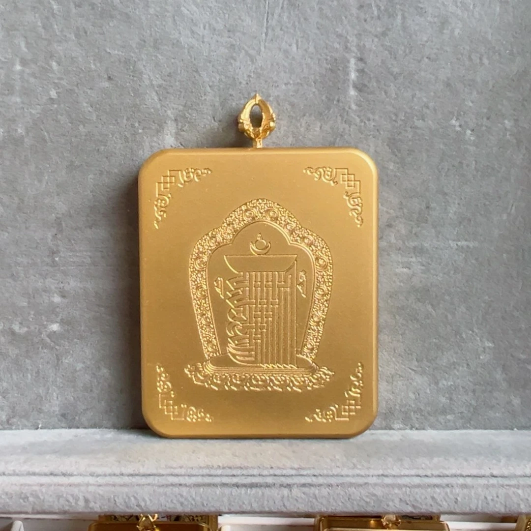 吊坠颖**税单面铜壳唐卡