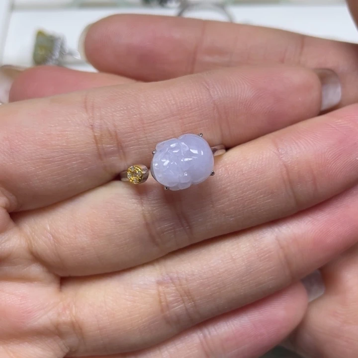 翡翠戒指银S925镶嵌雨**儿489999999999