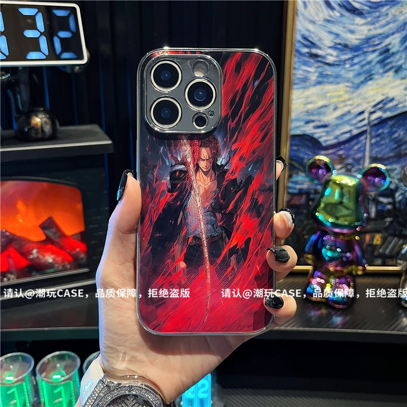 电镀鎏金玻璃壳适用苹果iPhone16/华为荣耀/OPPO/VIVO/小米手机壳