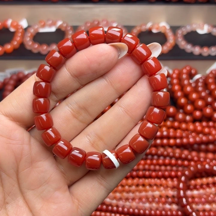 B***裵玛瑙/玉髓未镶嵌天然玛瑙手串多圈