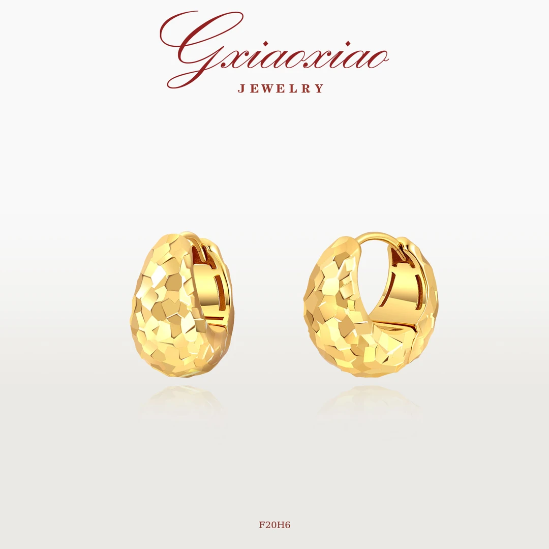 G XIAOXIAO 镀K金【碎影】高级感气质简约百搭碎闪感耳环 F20H6