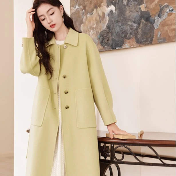 【直播专享】V634788毛呢外套 香影双面呢大衣女2024秋冬新款呢子
