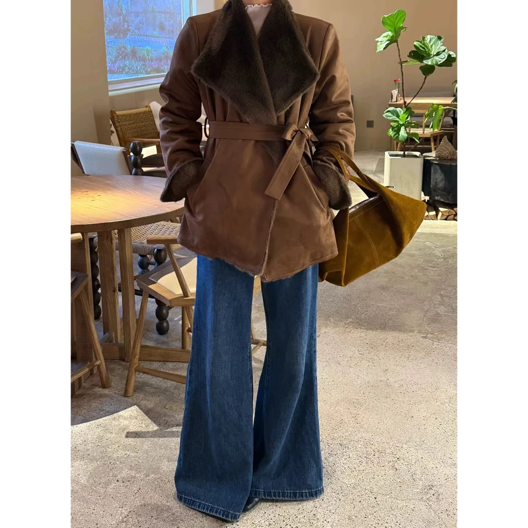 Y448096-新款毛毛外套女短款毛草草大衣年轻时尚百搭外套