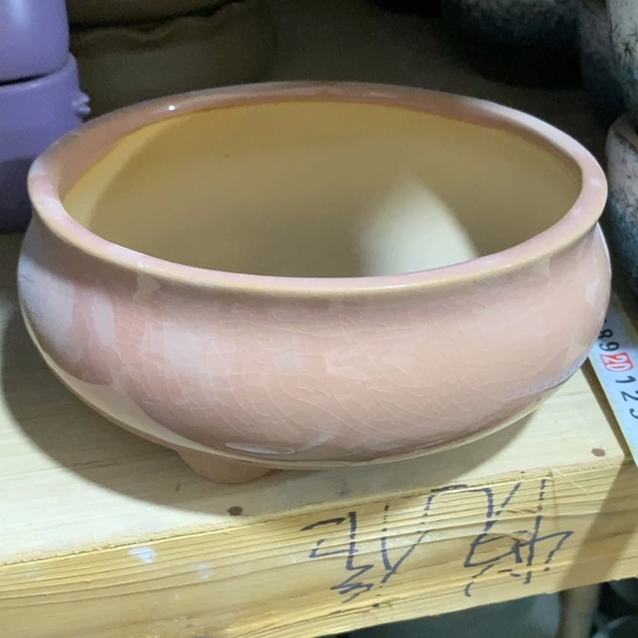 摆件陶盆有孔 微瑕介意勿拍